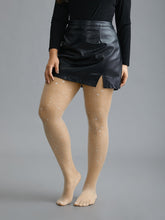 Glitter Star Black Stockings