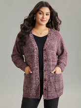 Heather Patched Pocket Open Front Cardigan