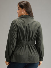 Wind-Resistant Waistline Inside Zipper Fly Windbreaker