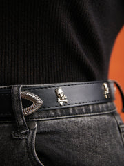 Pirate Skull Studded Belt