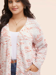 Heather Drop Shoulder Pocket Cardigan
