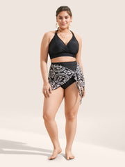 Bandana Print Patchwork Bowknot Swim Bottom