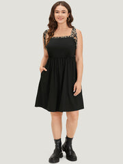 Supersoft Essentials Leopard Patchwork Elastic Waist Pocket Cami Dress