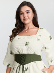 2-in-1 Embroidered Tulle Maxi Dress