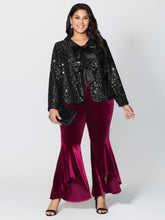 Sequin Bowtie Cropped Coat