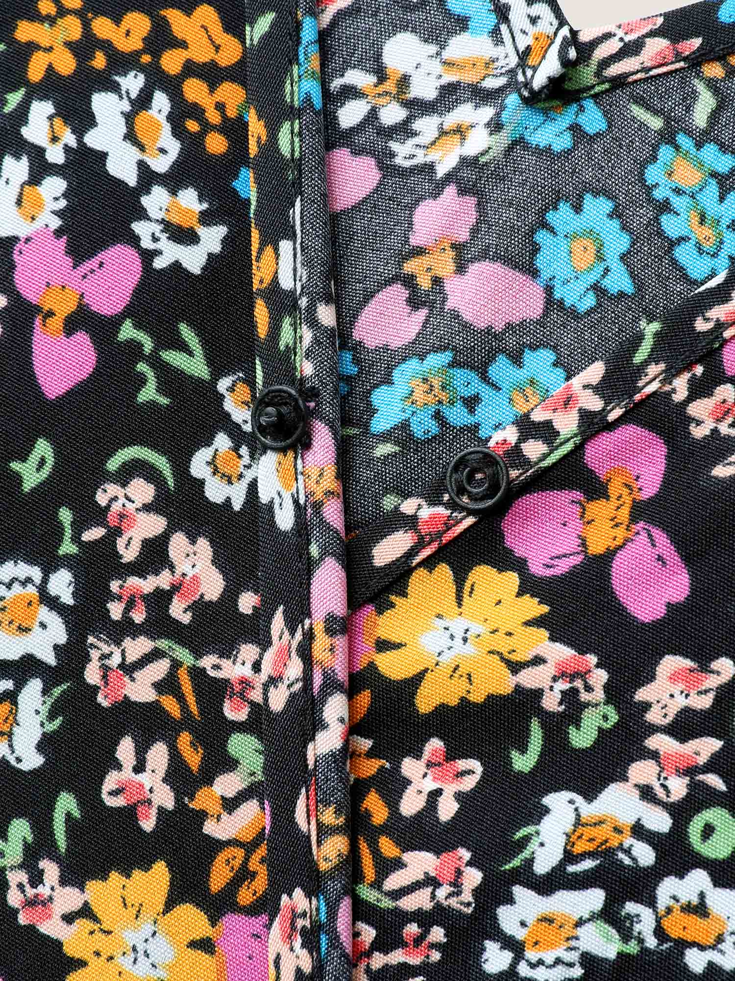 Floral Print Belted Ruffled Sleeve Jumpsuit