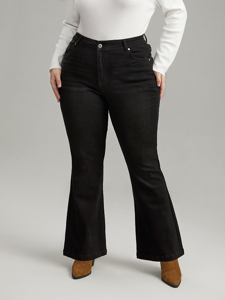 Flare Leg High Rise Full Length Jeans