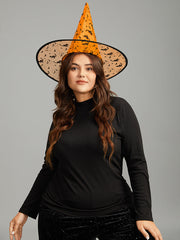 Halloween Cat Mesh Patchwork Hat