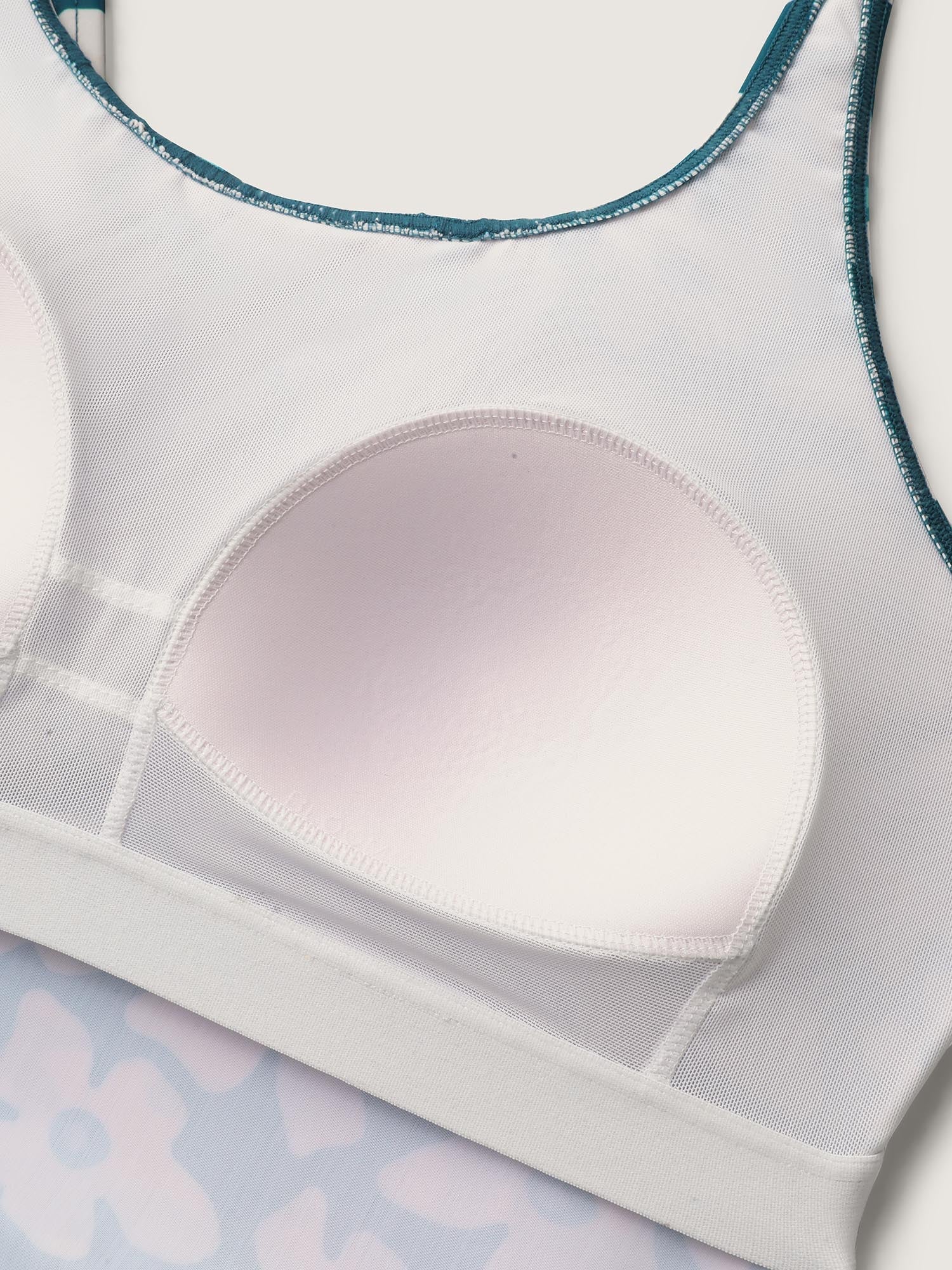 Floral Print Contrast One-Piece Swimsuit