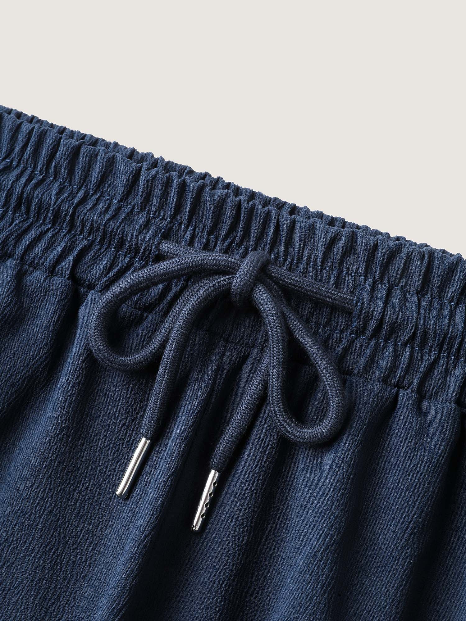 Side Slit Waist-Drawstring Jogger Pants