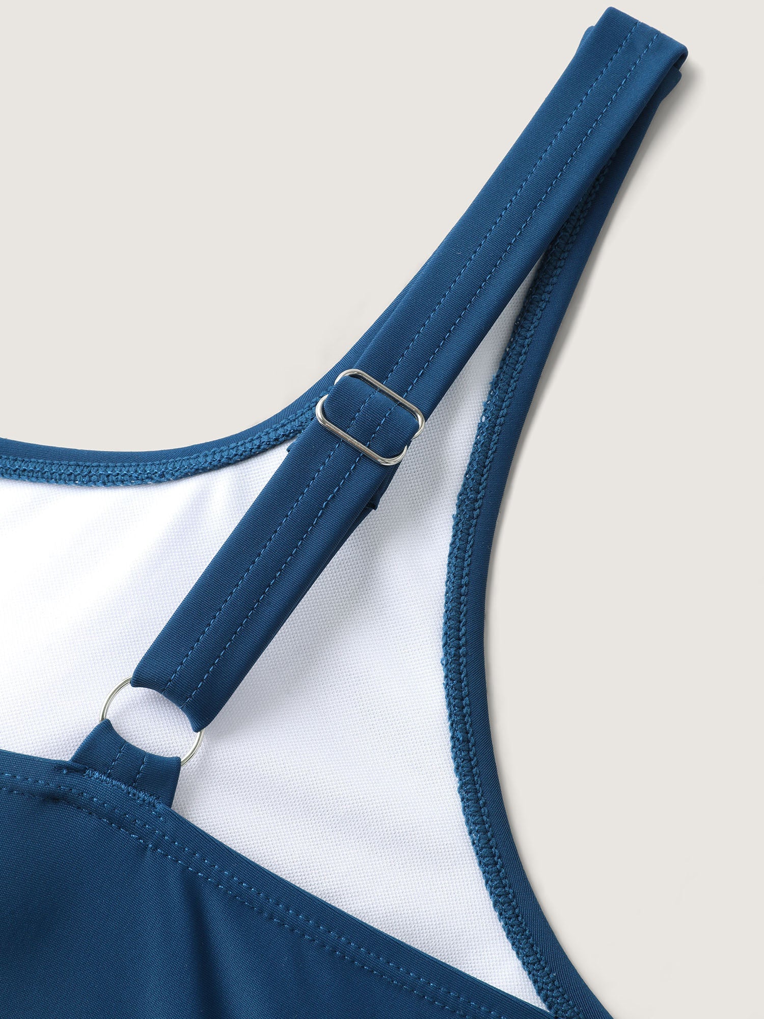 Ruched Solid One-Piece Swimsuit