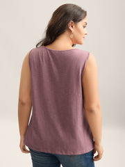 Plain Stretchy Lace Tank Top