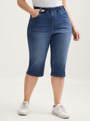 Classic Wash Stretchy Waist Skinny-Fit Jeans