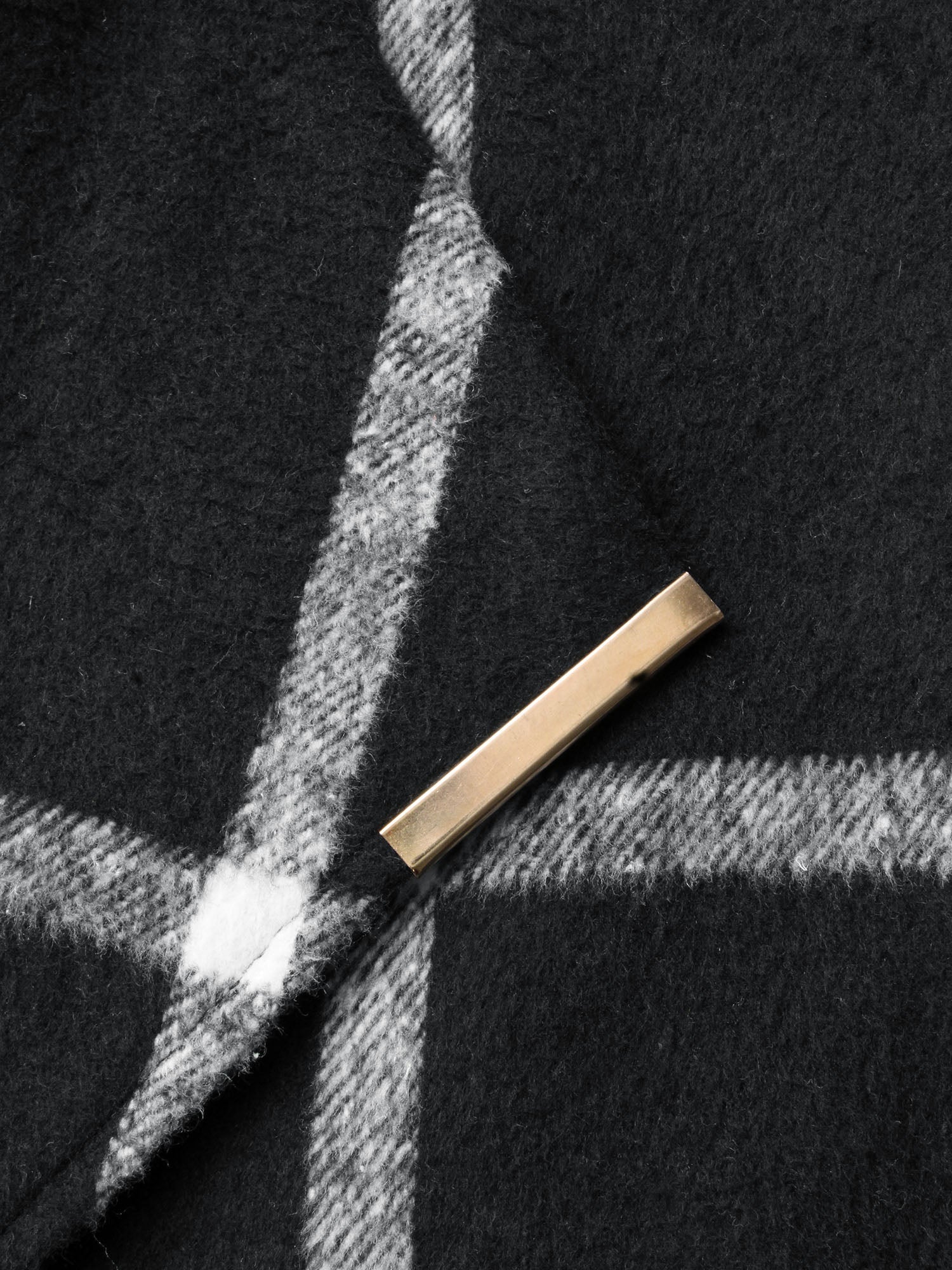 Plaid Lapel Collar Belted Jacket