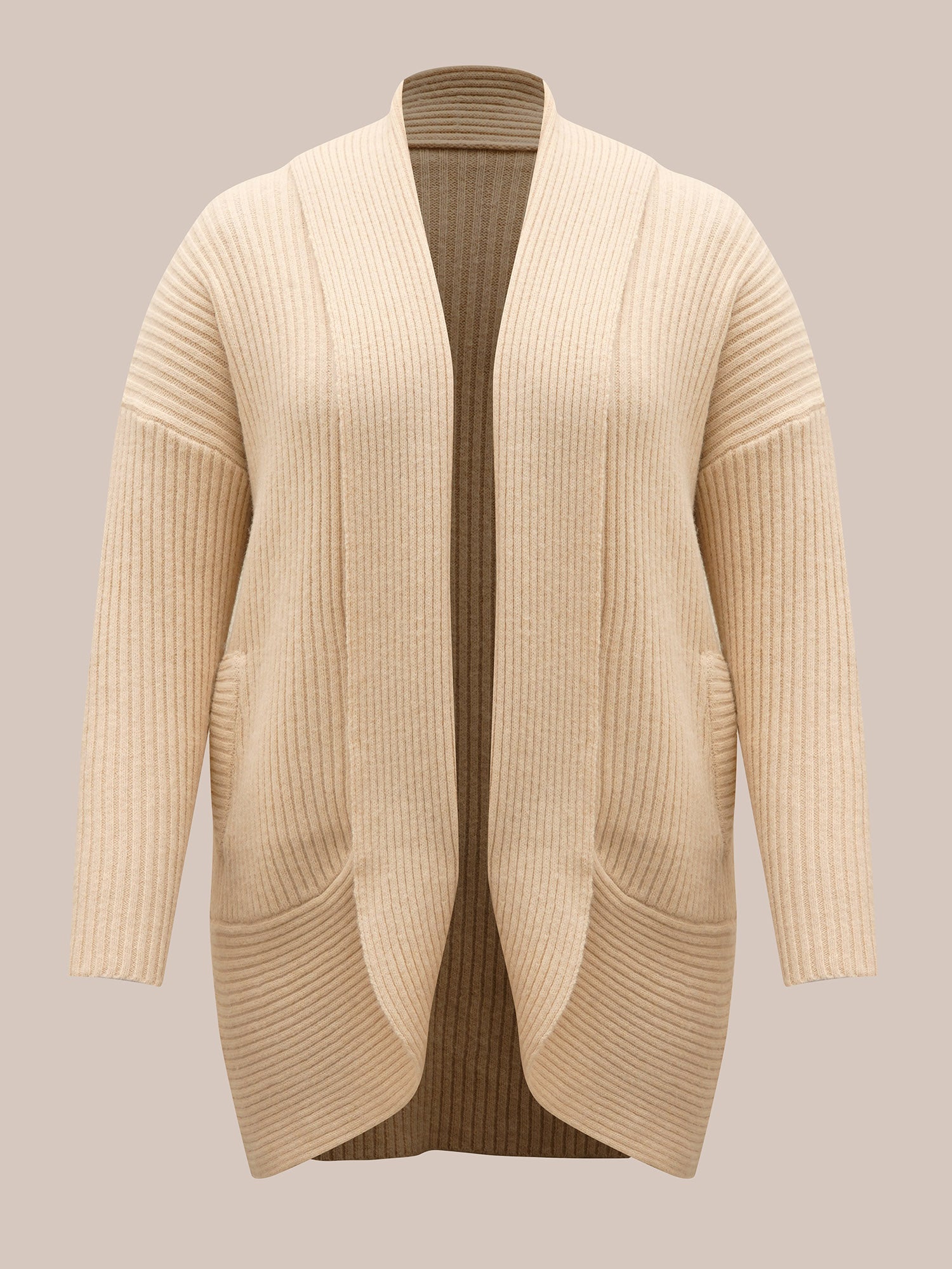Airy Cozy Shawl Collar Open Cardigan
