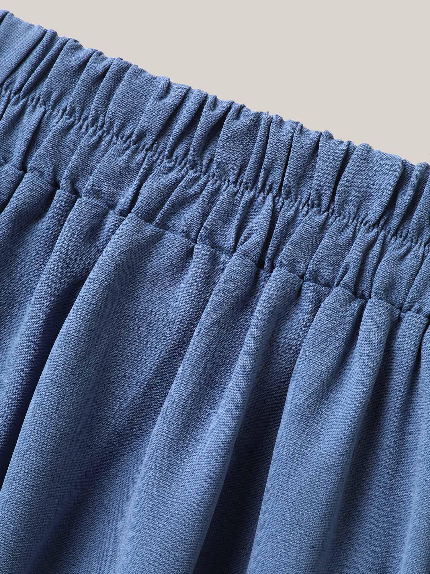 Belted Wrap Detail Wide-Leg Pants