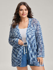 Abstract Textured Cut-Out Knit Cardigan