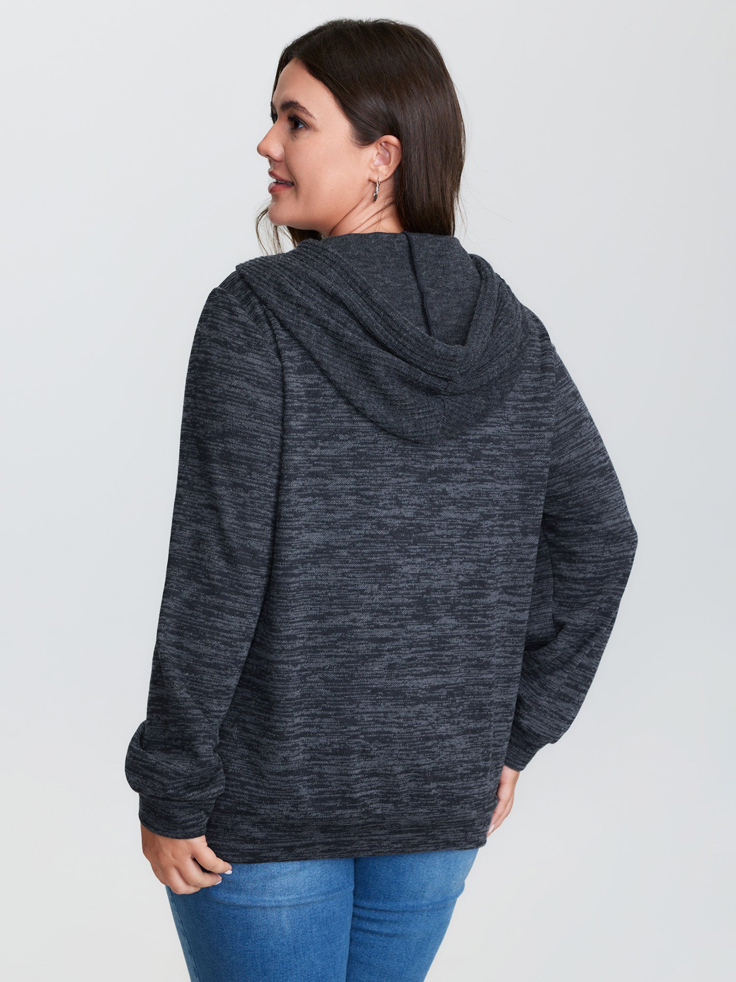 2-in-1 Heather Half-Zipper Hoodie