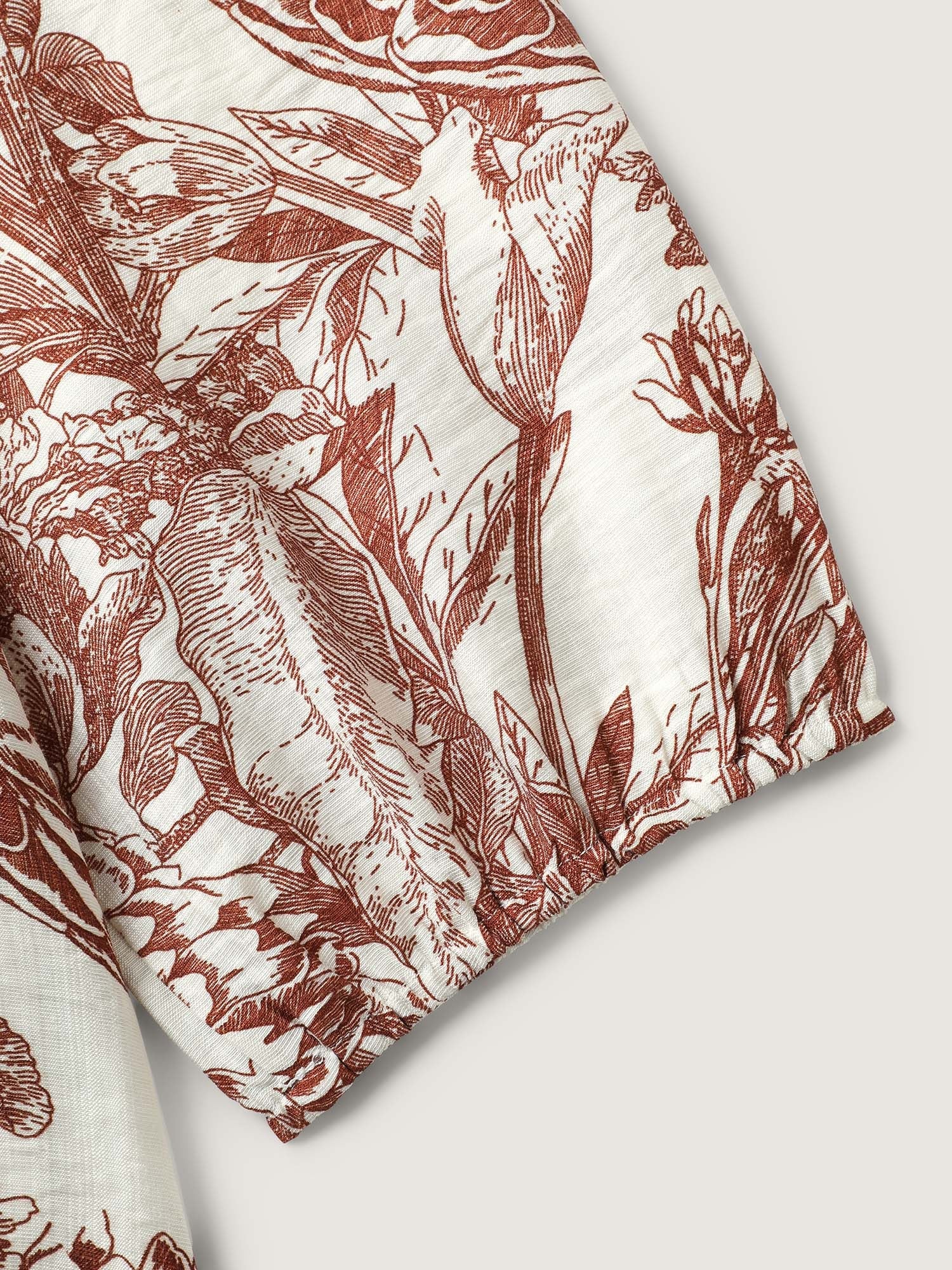 Silhouette Flower Flared Tunic Top