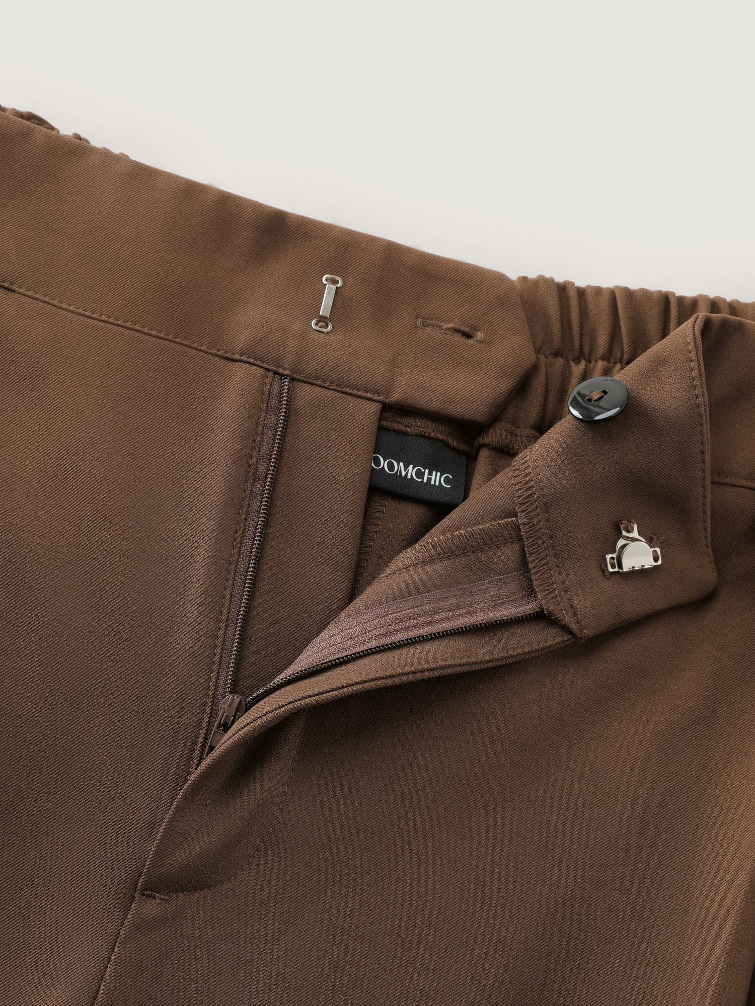 Belted Side Pleated Adjustable Pants