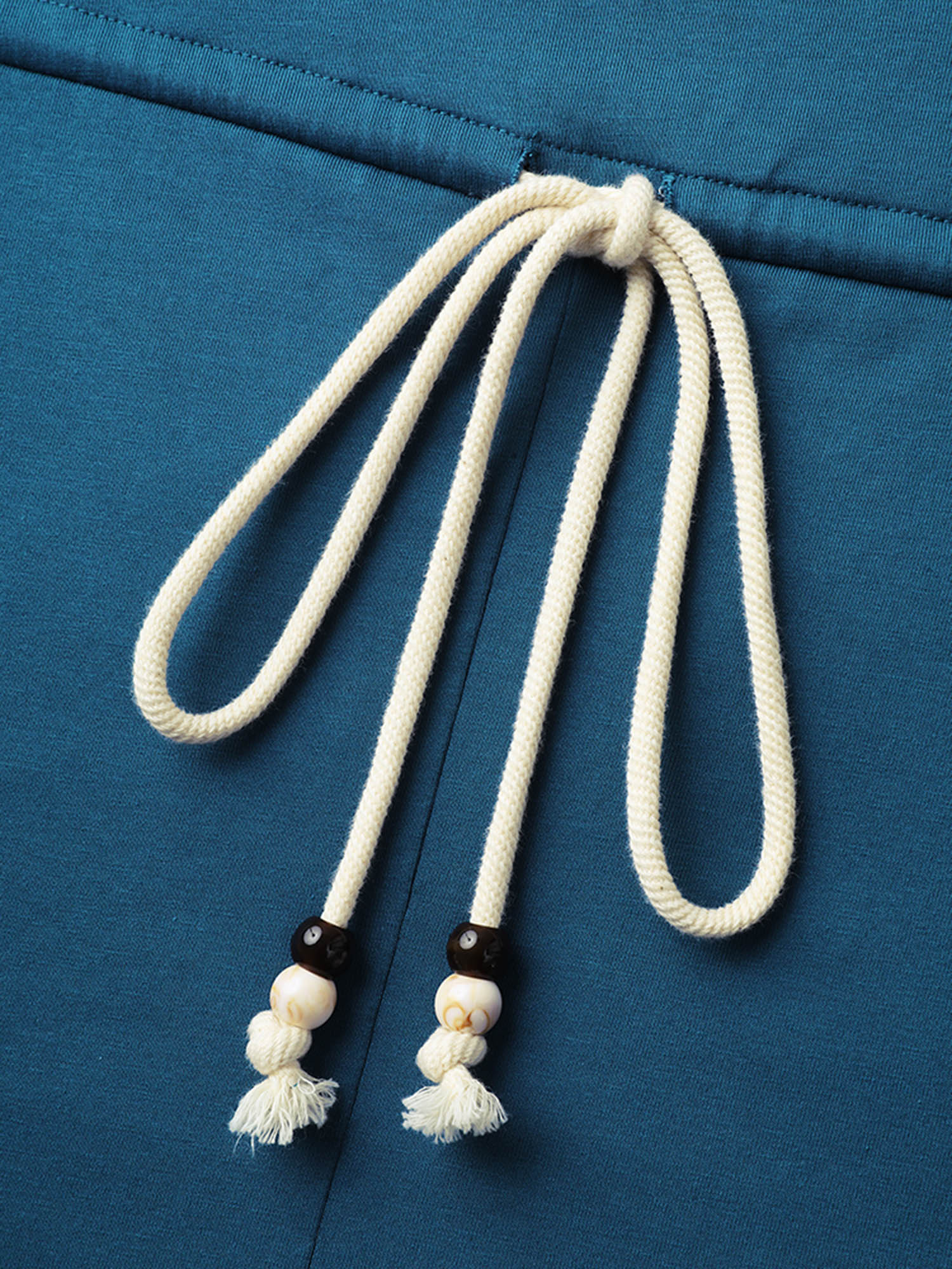 Solid Knit Waist Drawstring Romper