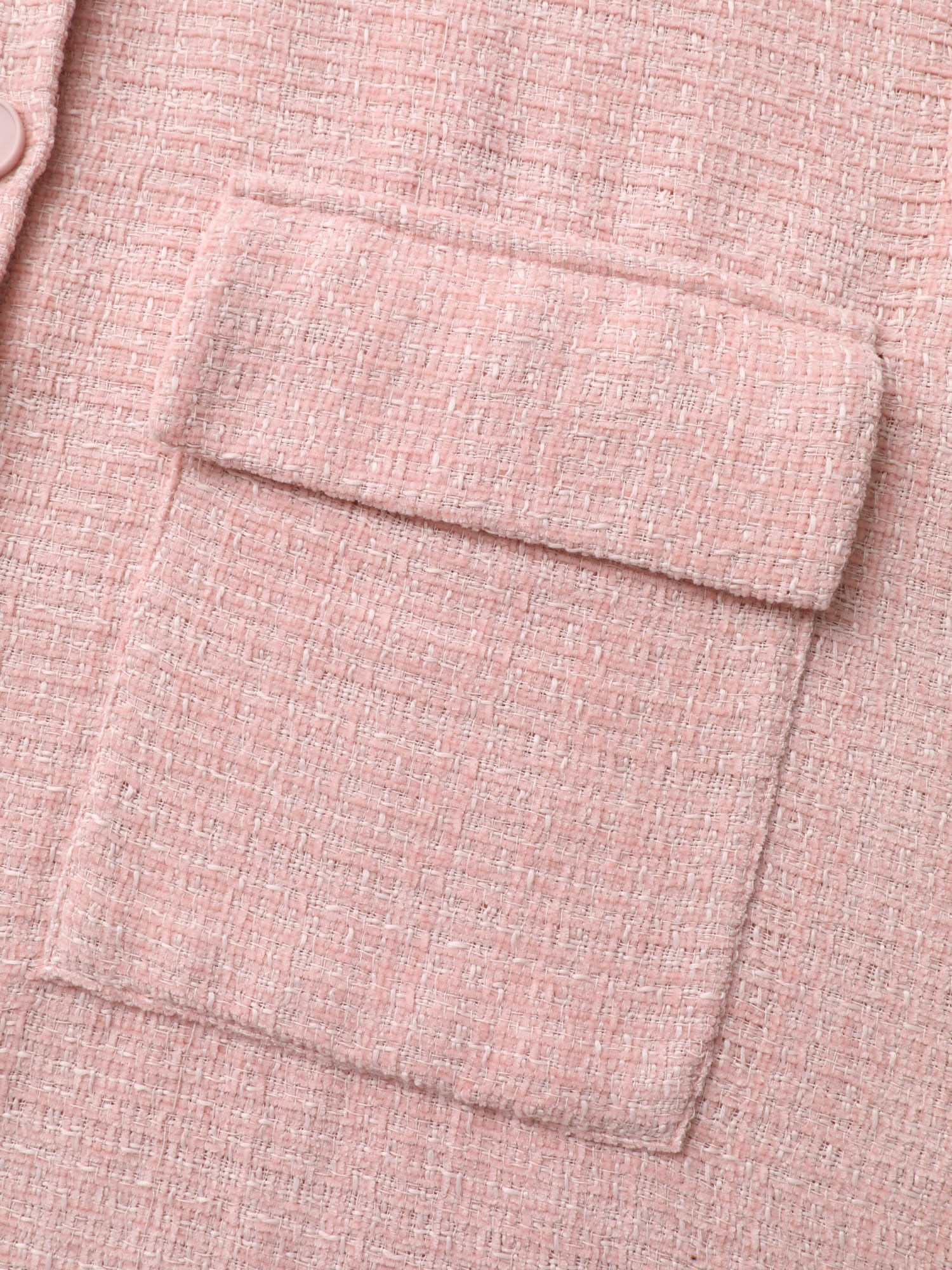 Chest Flaps Textured Button-Down Jacket