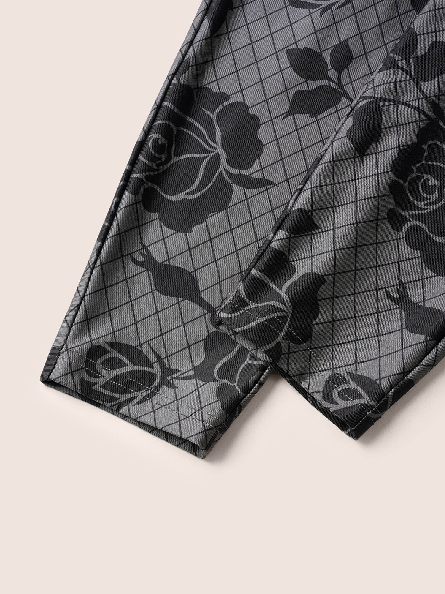 Skinny Rose Print High Rise Leggings