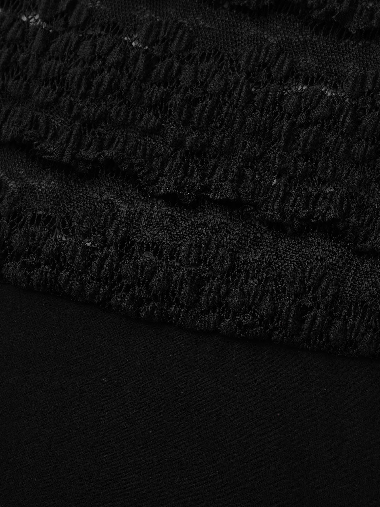 Sheer Textured Scoop Neck Bodysuit