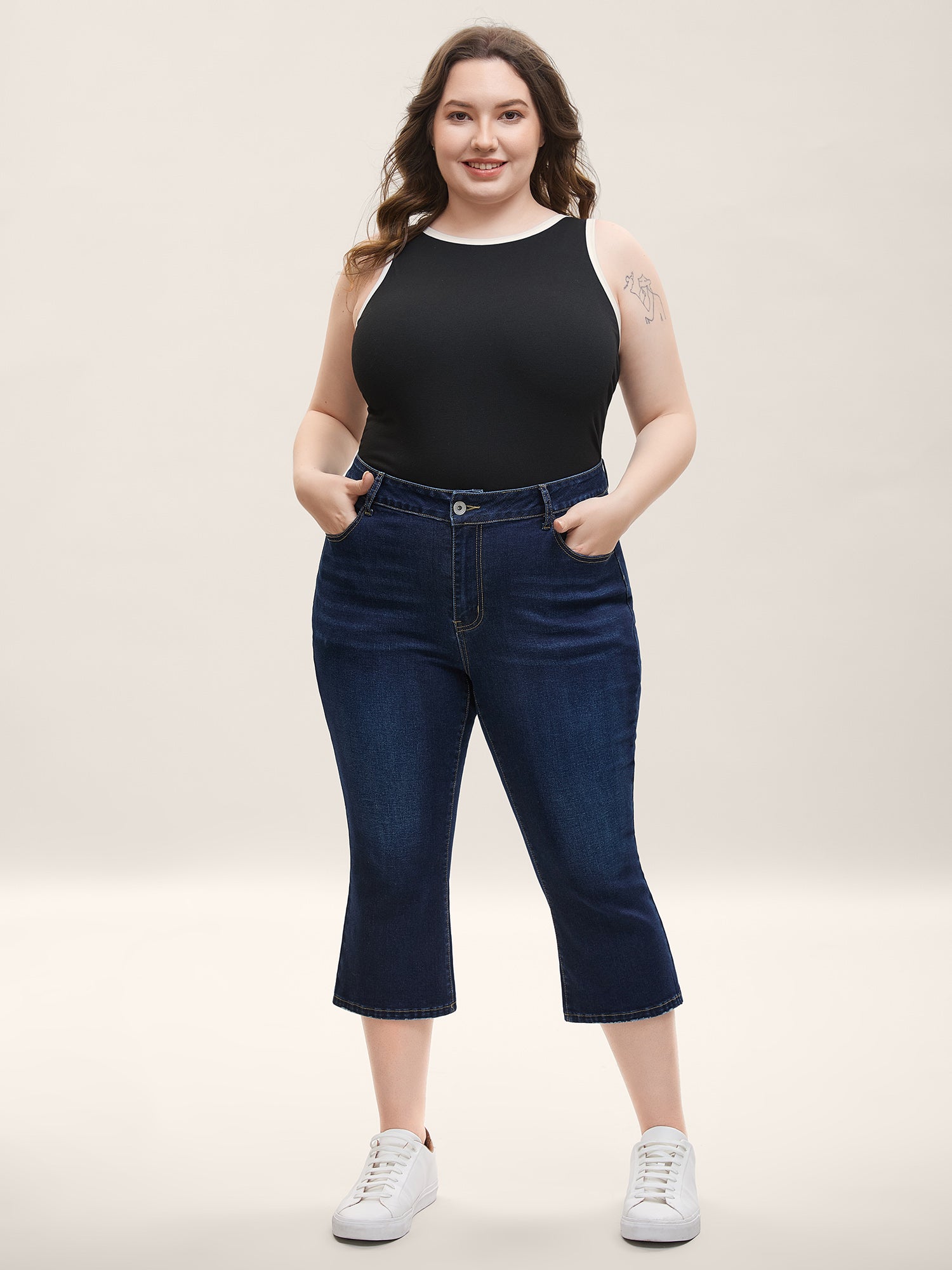 Skinny-Fit Cropped Mid-Rise Jeans