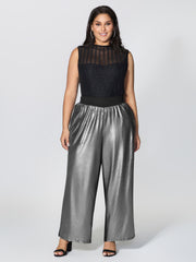 Sequin Stretchy Color Contrast Pants