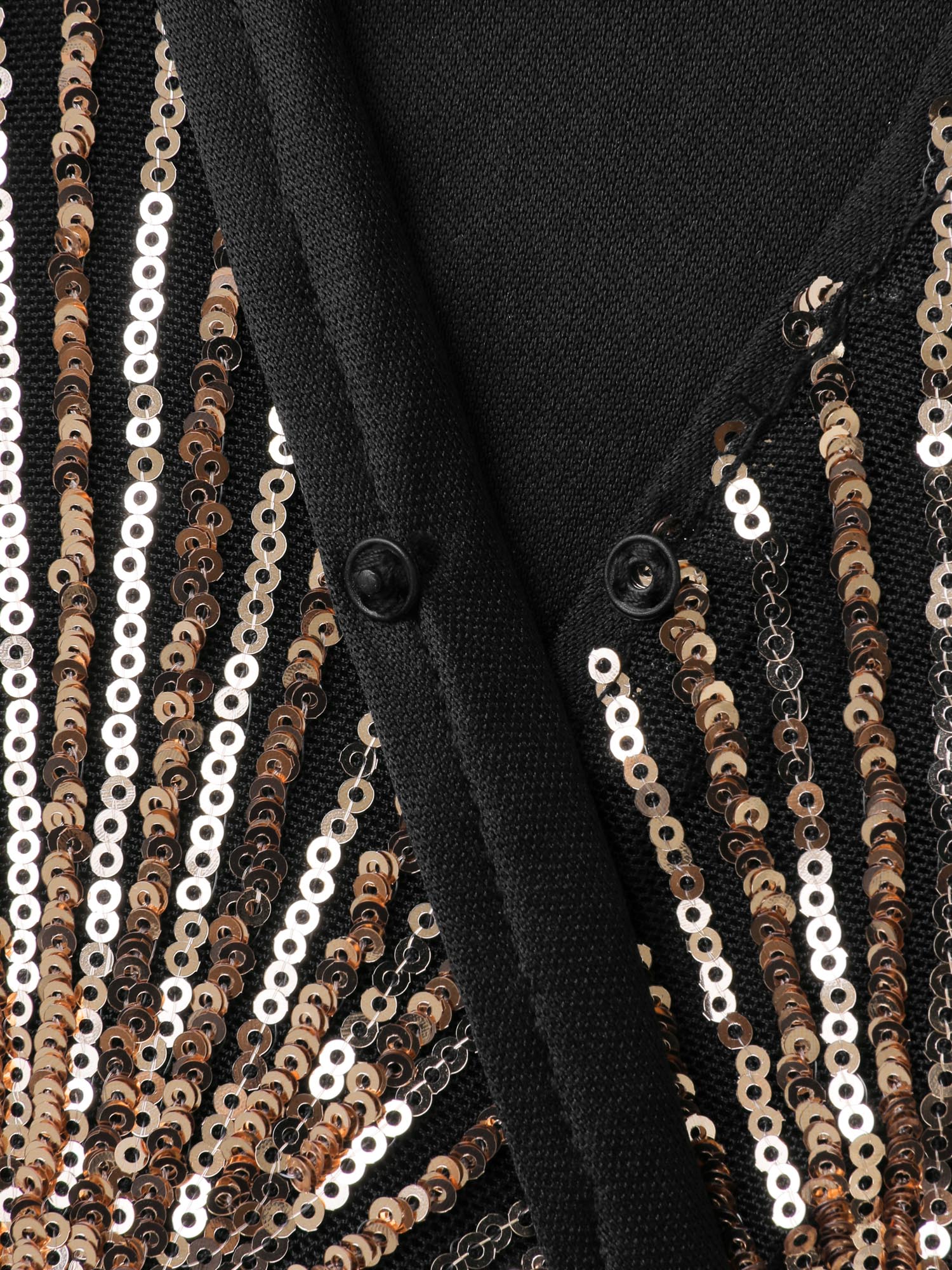 Shimmery Sequin Sheer Zipper Midi Dress