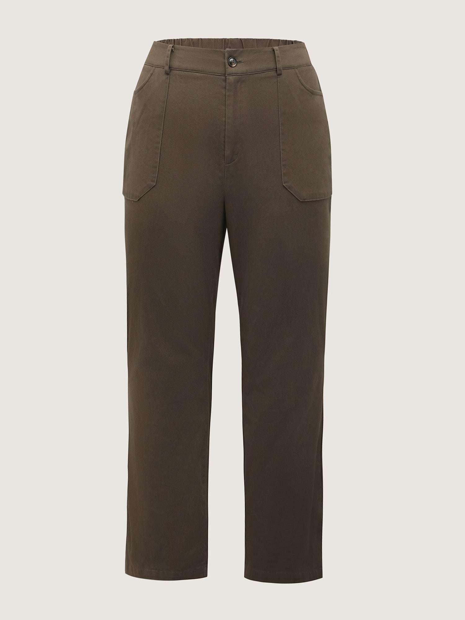 Sculpted Pockets Straight-Leg Pants