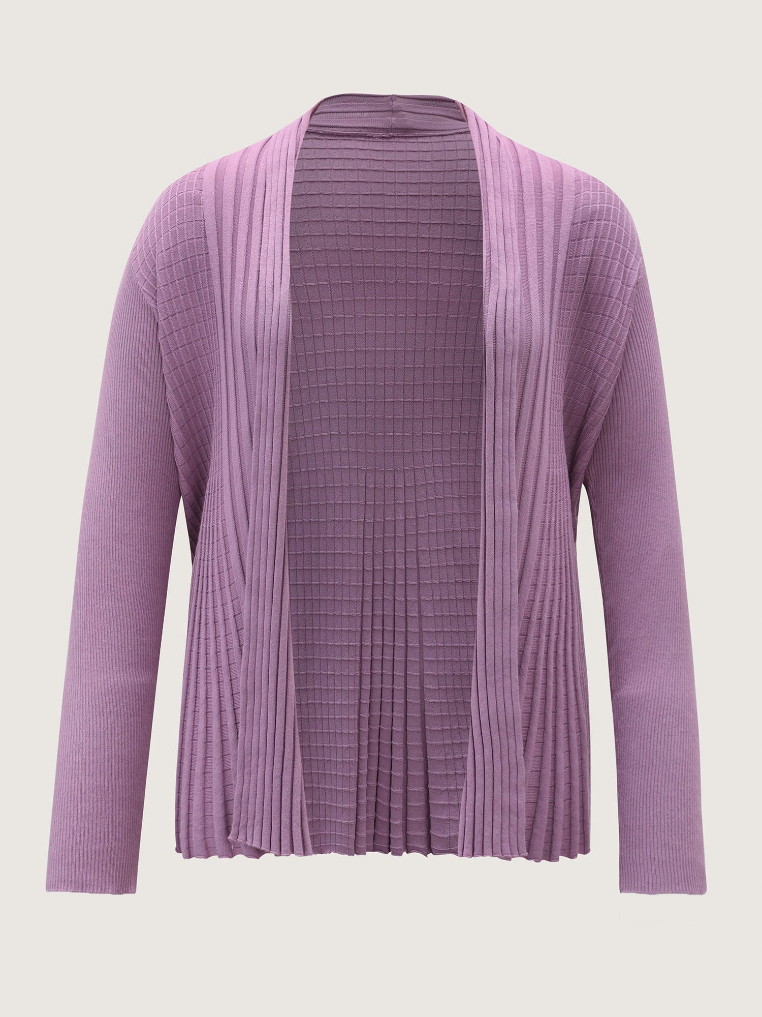 Shawl Collar Textured A-Line Cardigan