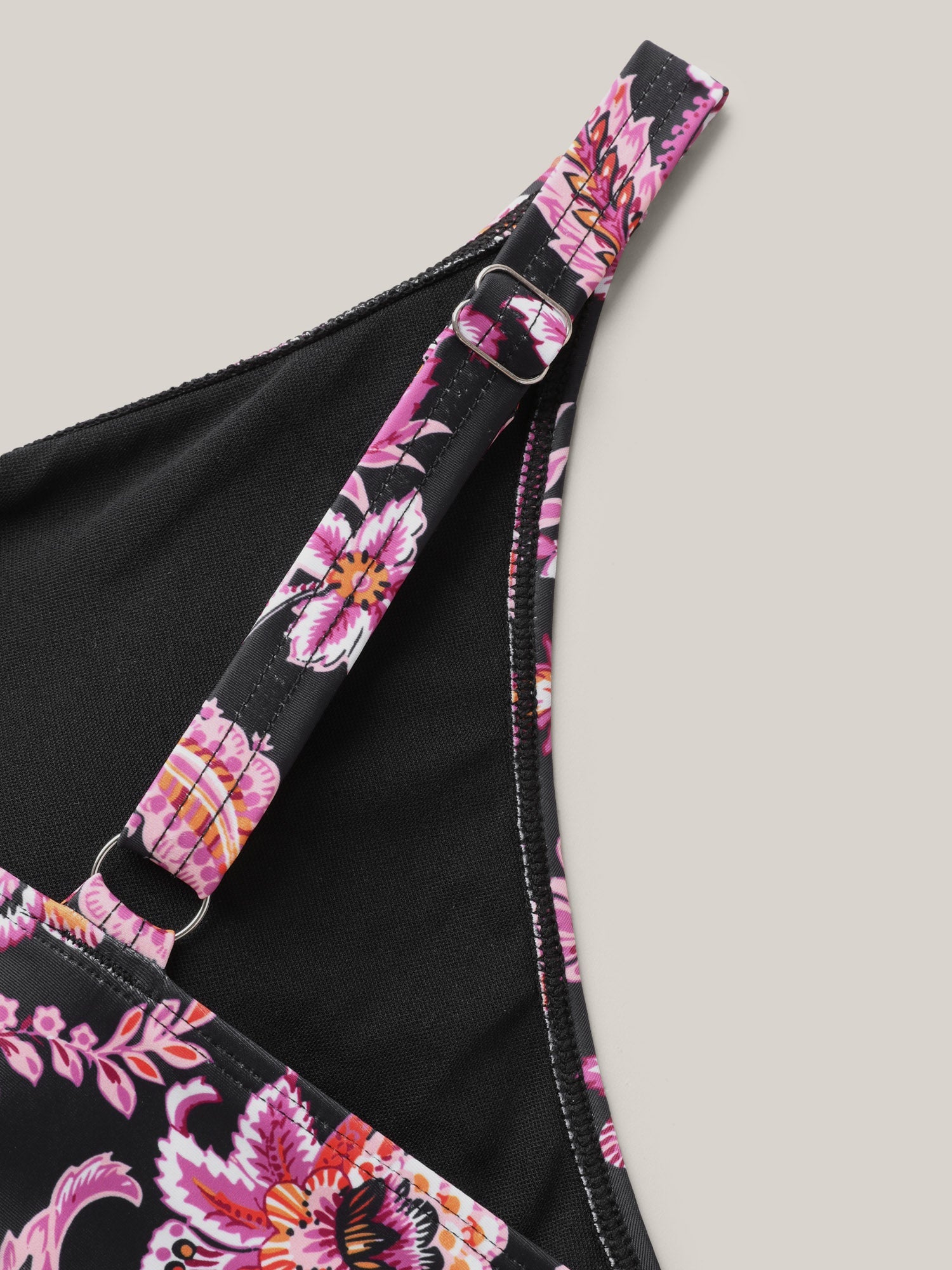 Floral Print Front-Knot One-Piece Swimsuit