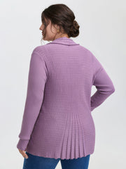 Shawl Collar Textured A-Line Cardigan