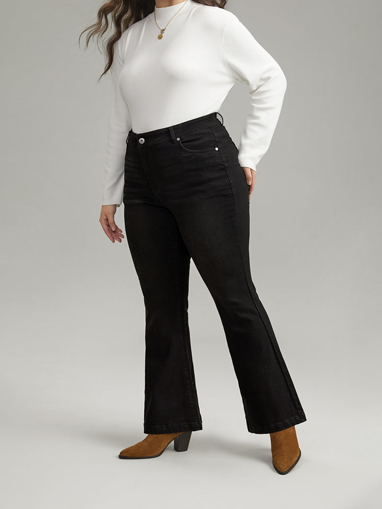 Flare Leg High Rise Full Length Jeans