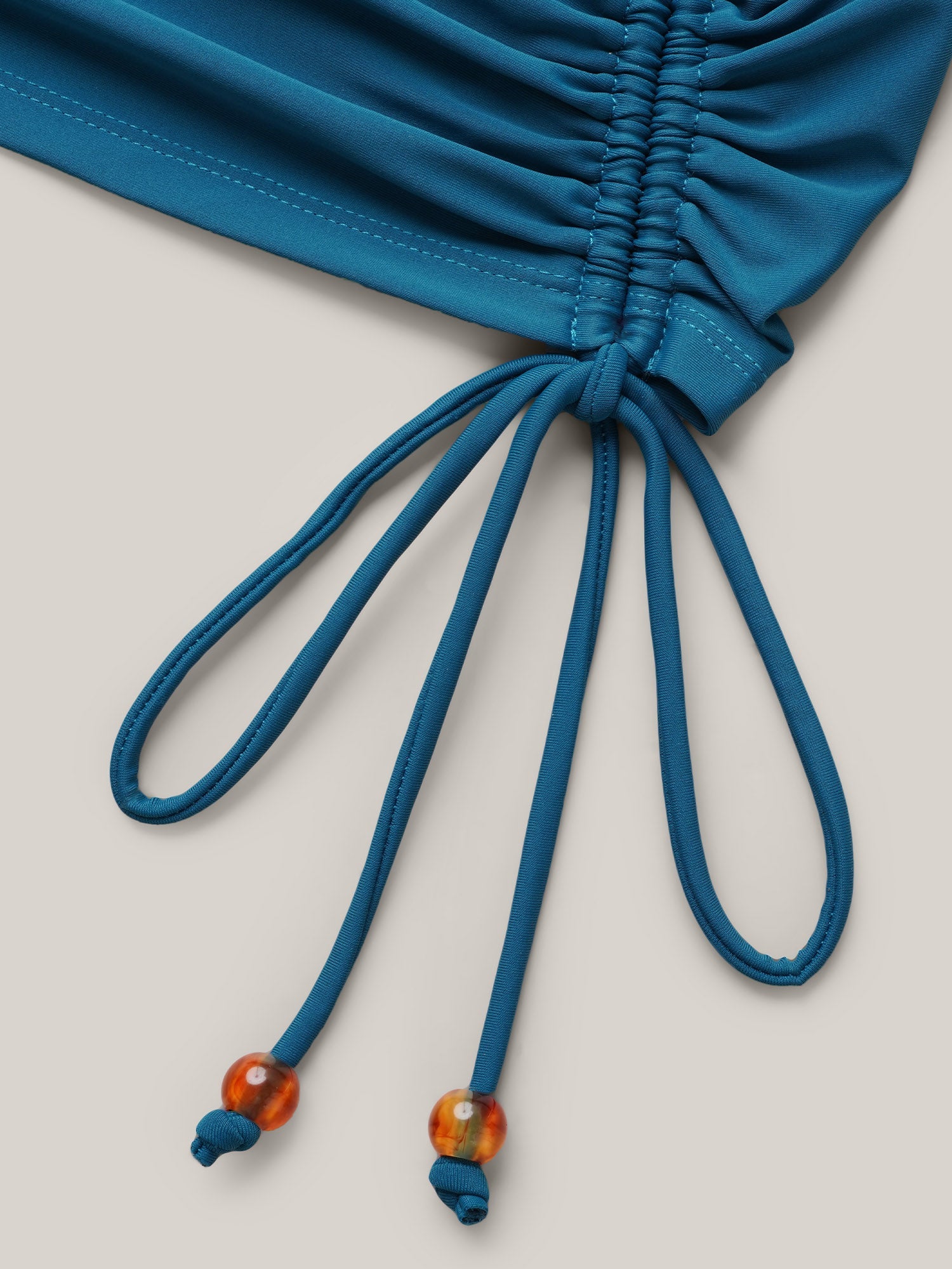 Adjustable Drawstring Drapey One-Piece Swimsuit