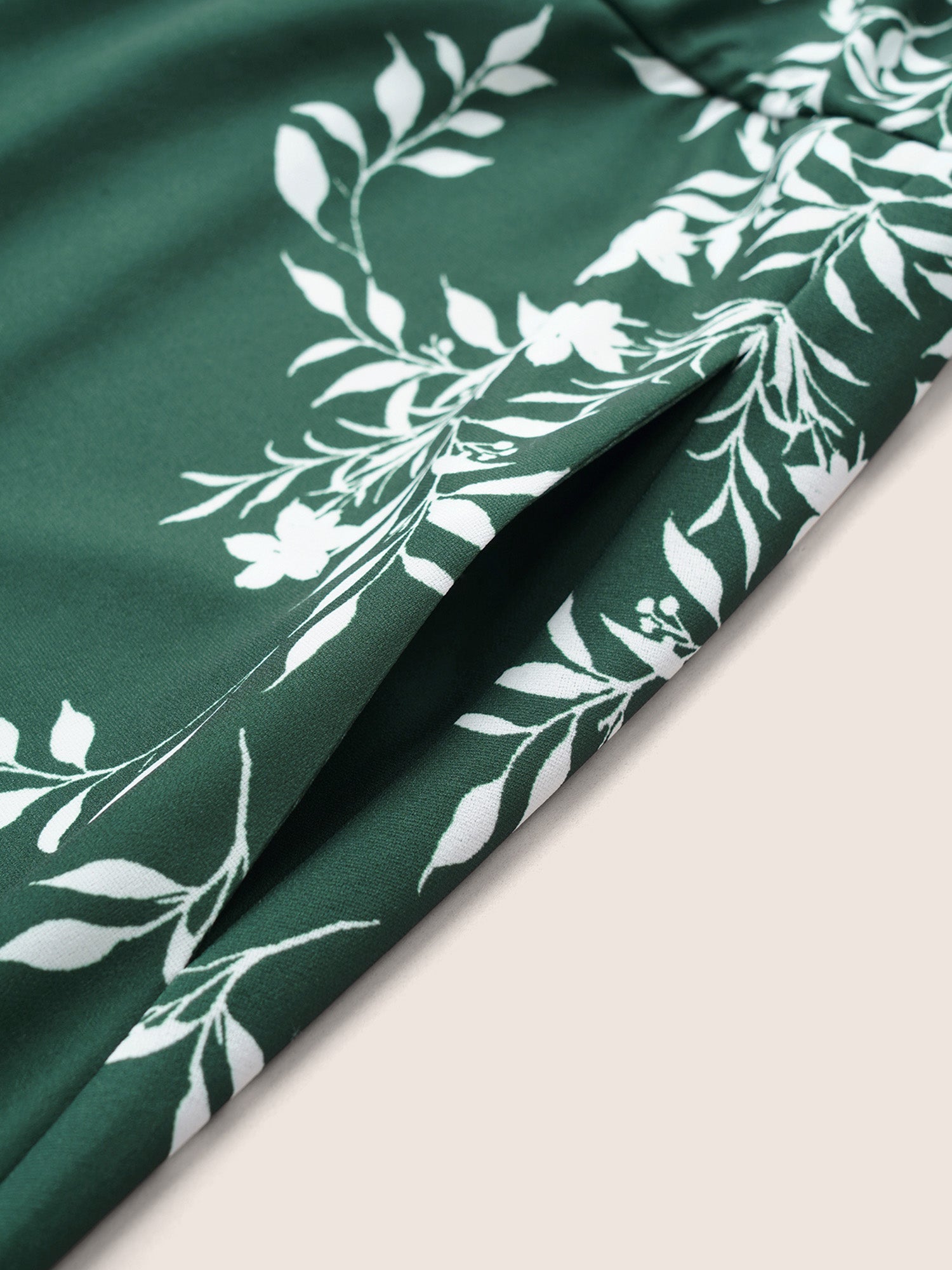 Silhouette Floral Print Pocket Elastic Waist Dress