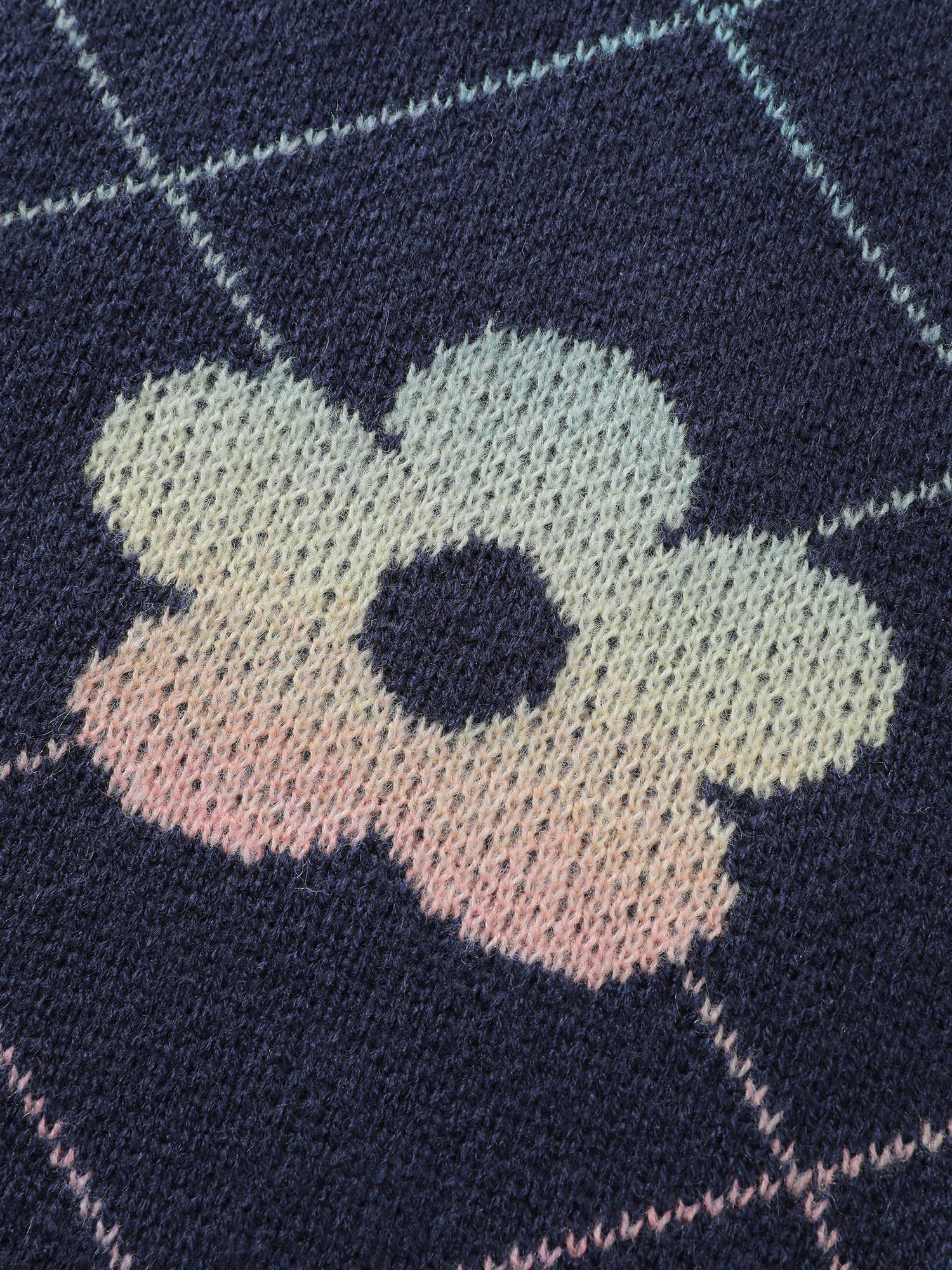 Floral Color Gradient Round Neck Pullover