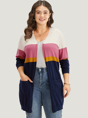 Supersoft Essentials Contrast Open Front Tunic Cardigan