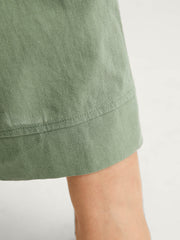 Shirred Drawstring Solid Wide-Leg Pants