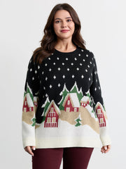Snowy Nights Jacquard Pullover