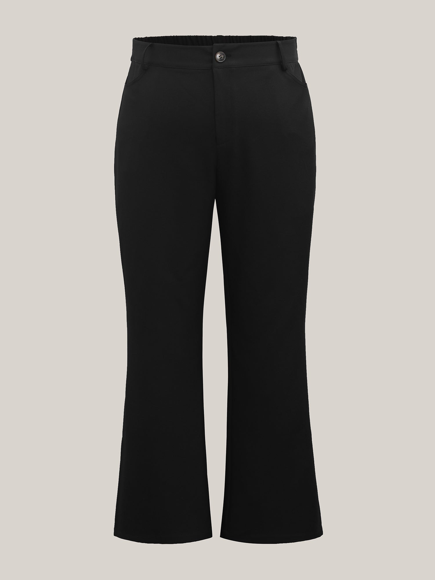 Side Slit Plain Bootcut Pants