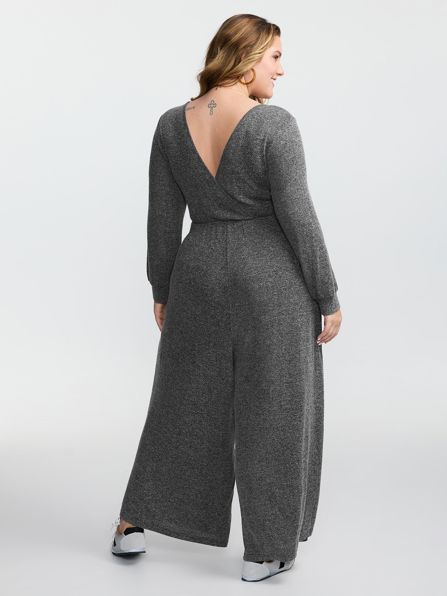 Supersoft Heather Cinched-Waist Jumpsuit