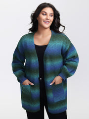 Heather Pockets Open-Front Knit Cardigan