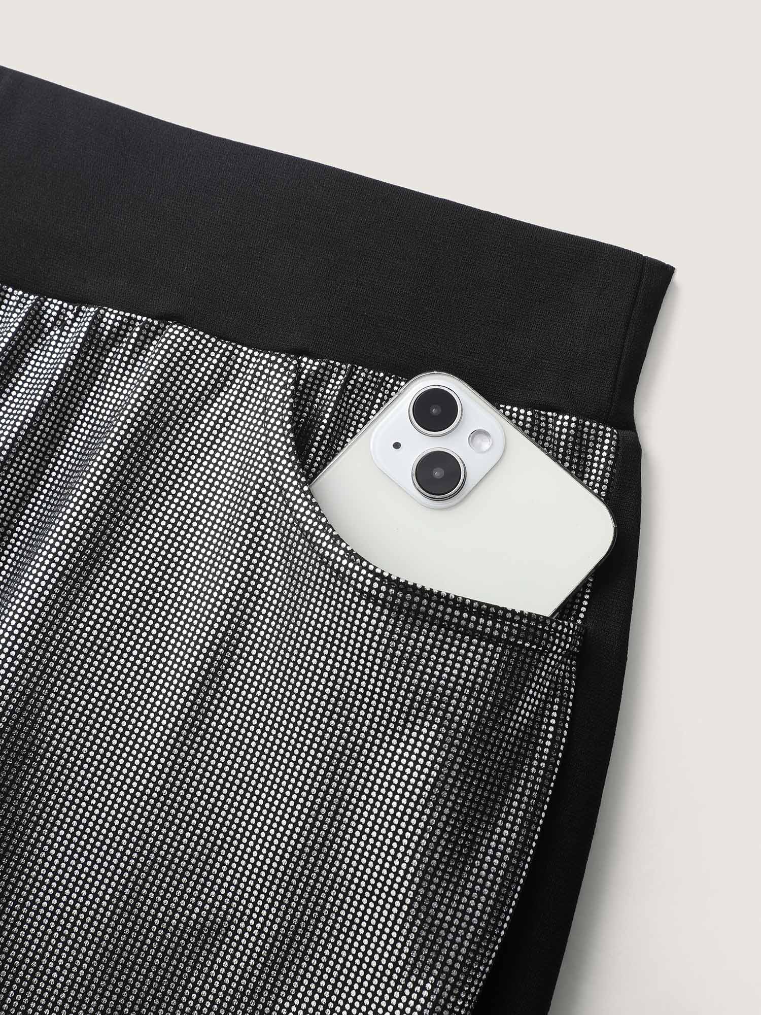 Sequin Stretchy Color Contrast Pants