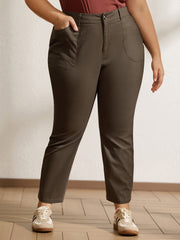 Sculpted Pockets Straight-Leg Pants