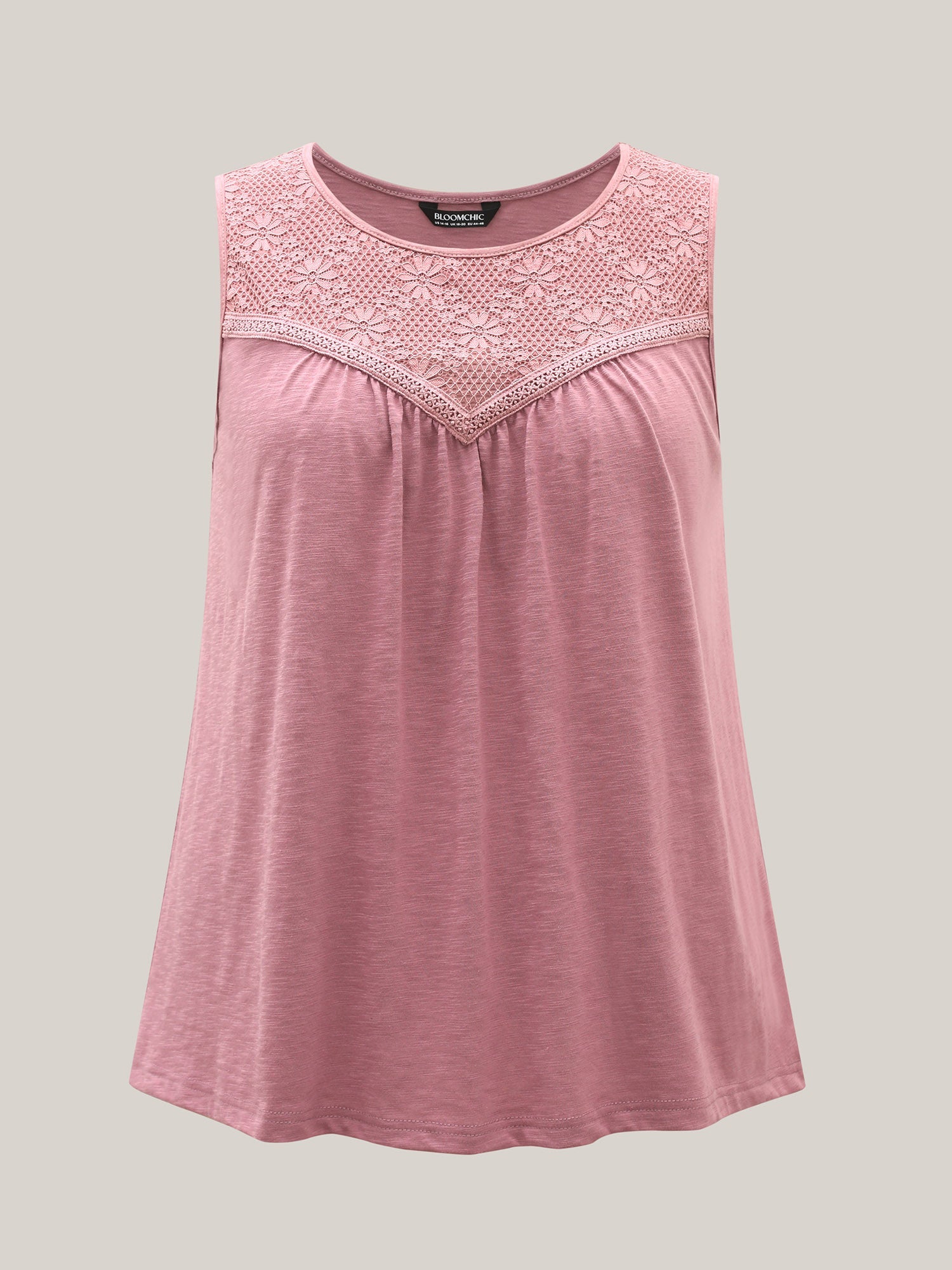 Plain Stretchy Lace Tank Top