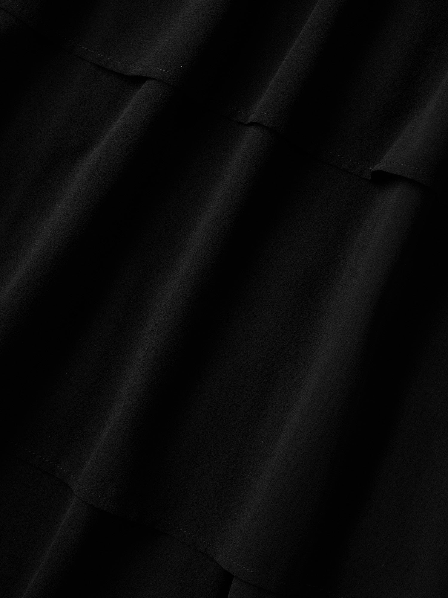 Sheer Chiffon Layered Skirt Belted Midi Dress