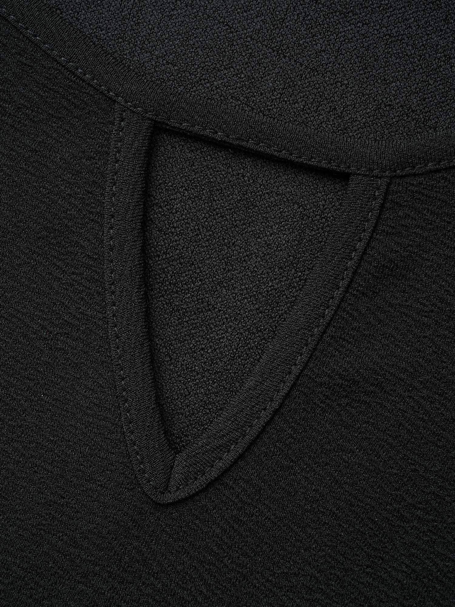 Sequin Patchwork Keyhole Bell Sleeve Blouse